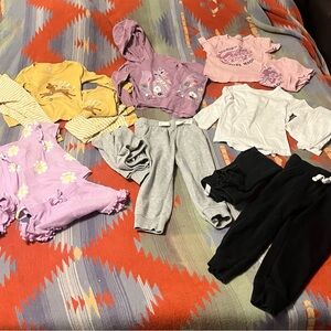Baby Clothing Bundle - Yellow, Purple, Gray, Black